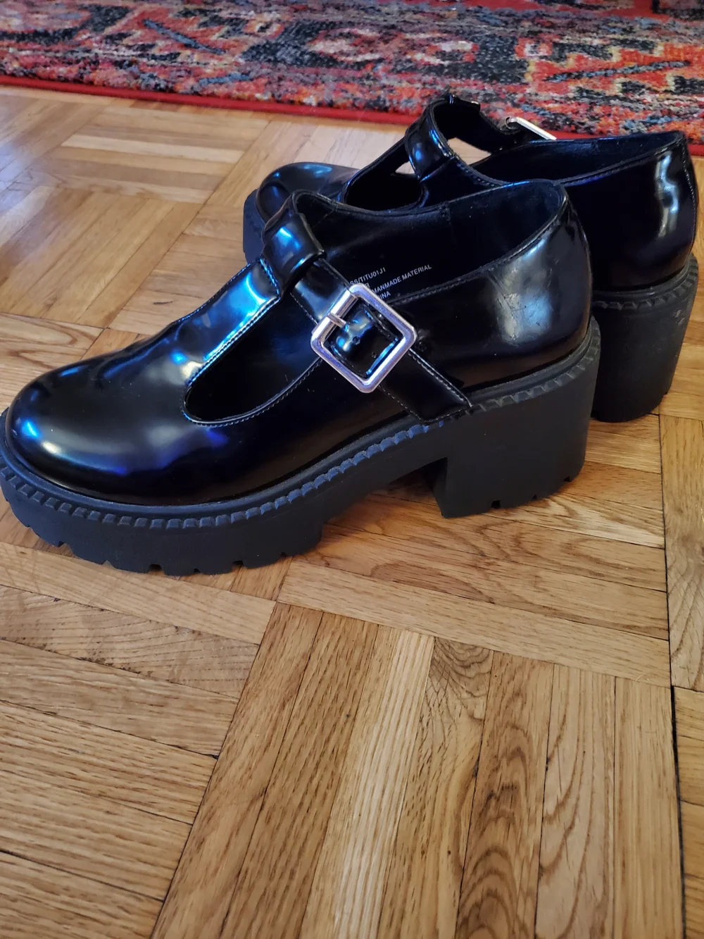 Madden Girl Black Patent Mary Jane Platform Shoes
